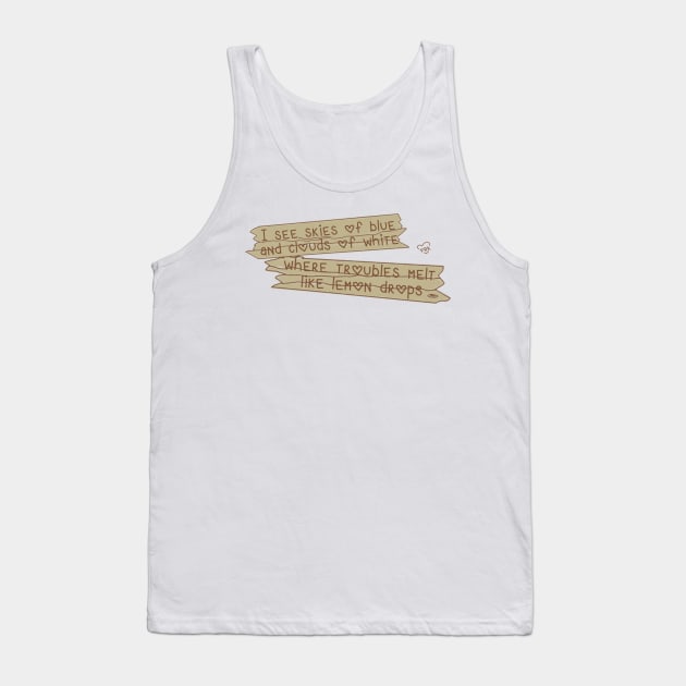 What a Wonderful Wooden Sign Tank Top by LochNestFarm